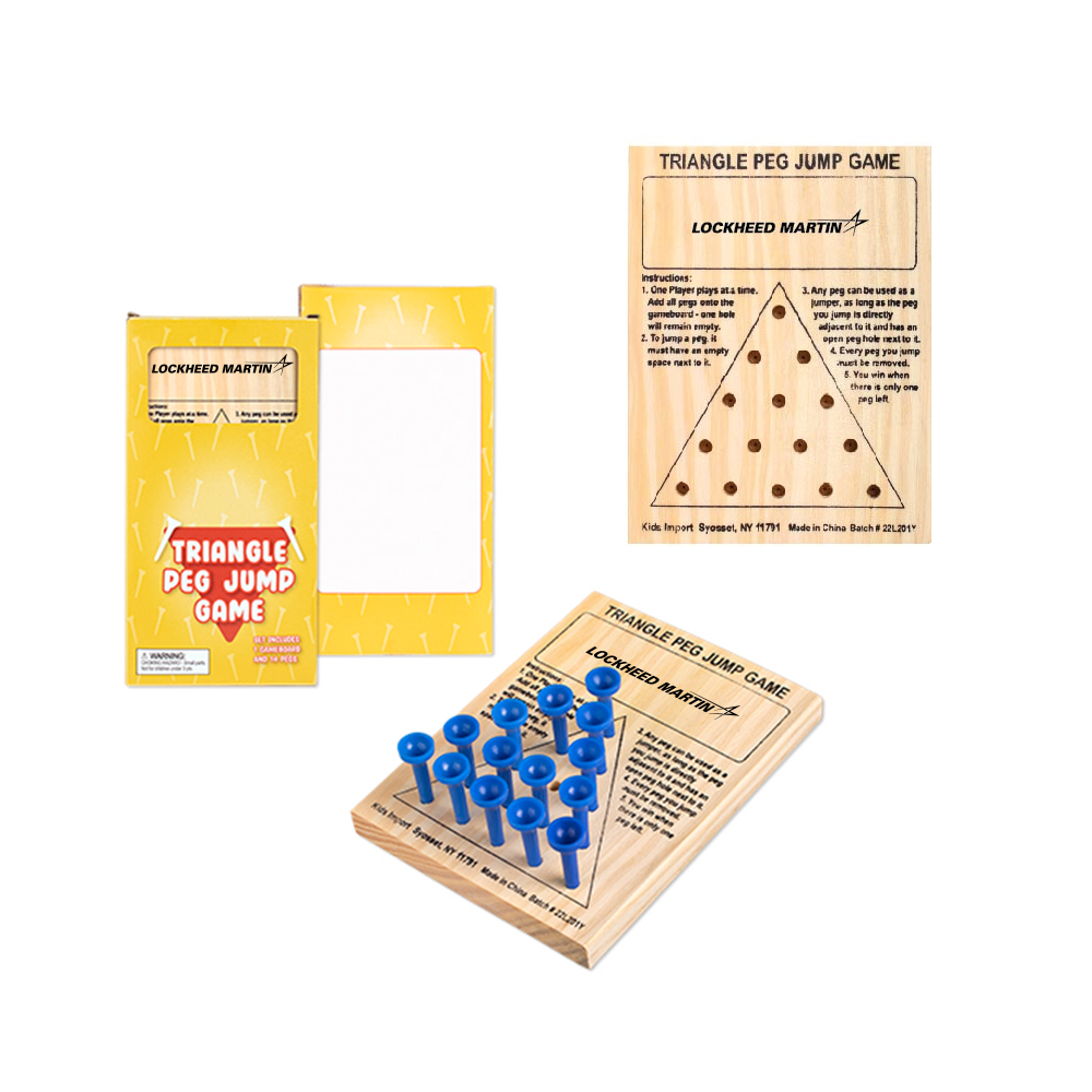 Wooden Triangle Peg Jump Game