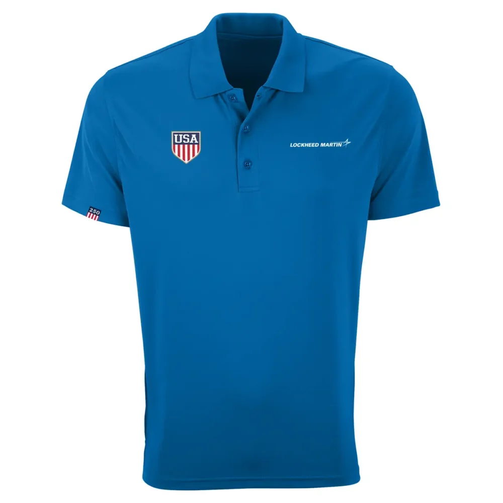Men's Vansport Omega Solid Mesh Tech Polo - America 250