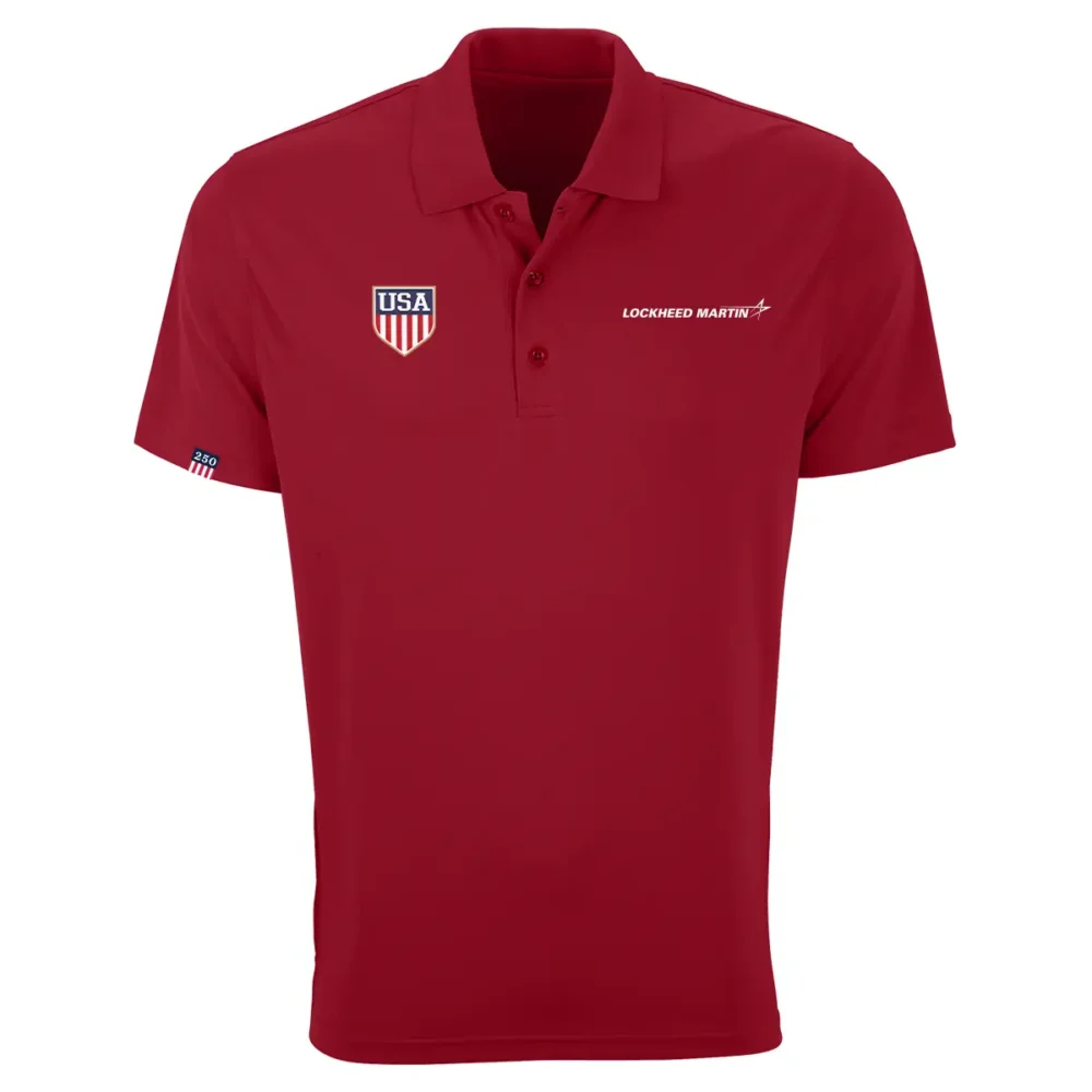 Alternative view of Men's Vansport Omega Solid Mesh Tech Polo - America 250