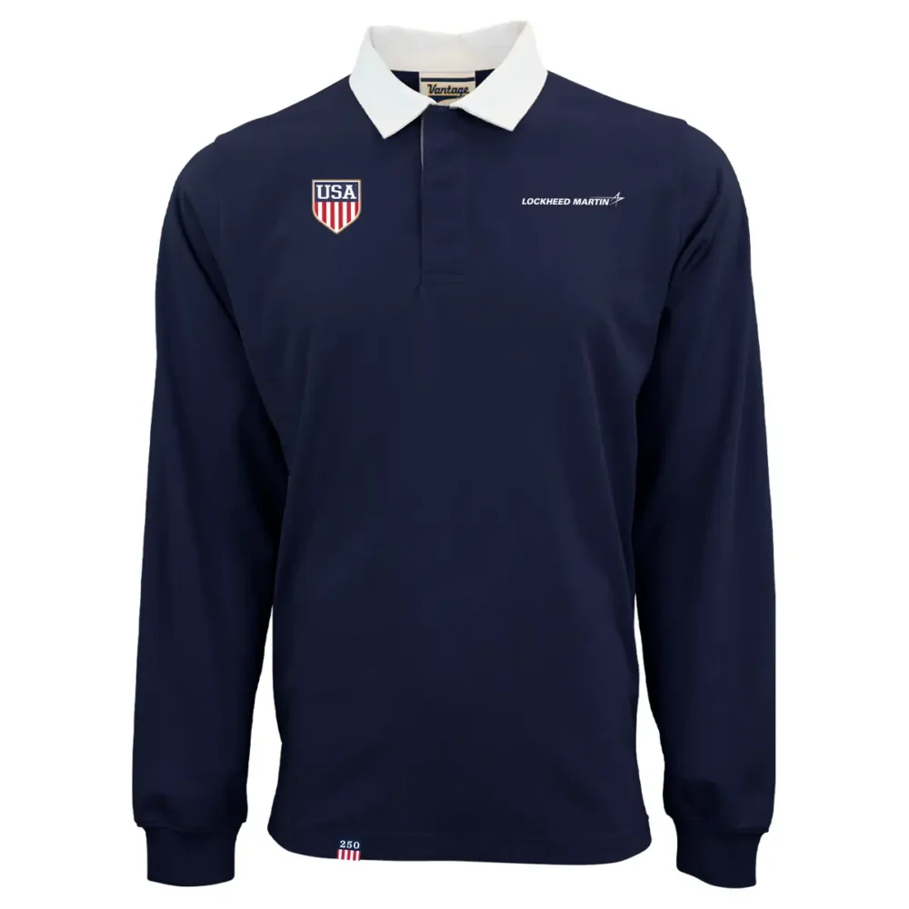 Alternative view of Rugby Long Sleeve Polo - America 250