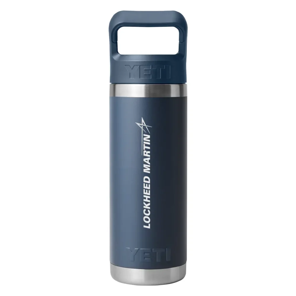YETI® Rambler® 18 oz. Water Bottle with Color-Matched Straw Cap - Navy