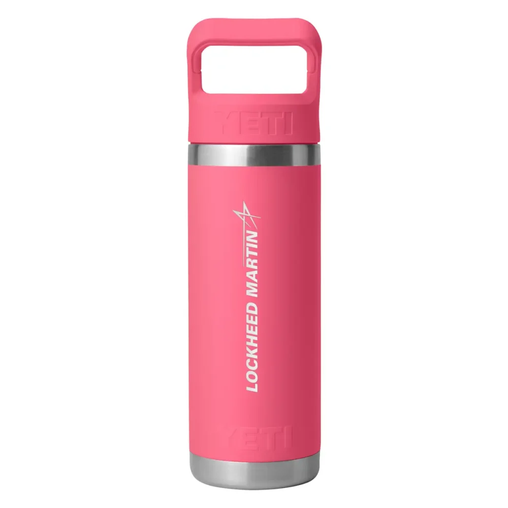 YETI® Rambler® 18 oz. Water Bottle with Color-Matched Straw Cap - Tropical Pink