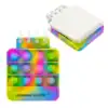Square Push Pop Spiral Notebook - Rainbow