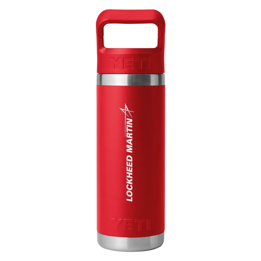 YETI® Rambler® 18 oz. Water Bottle with Color-Matched Straw Cap - Rescue Red