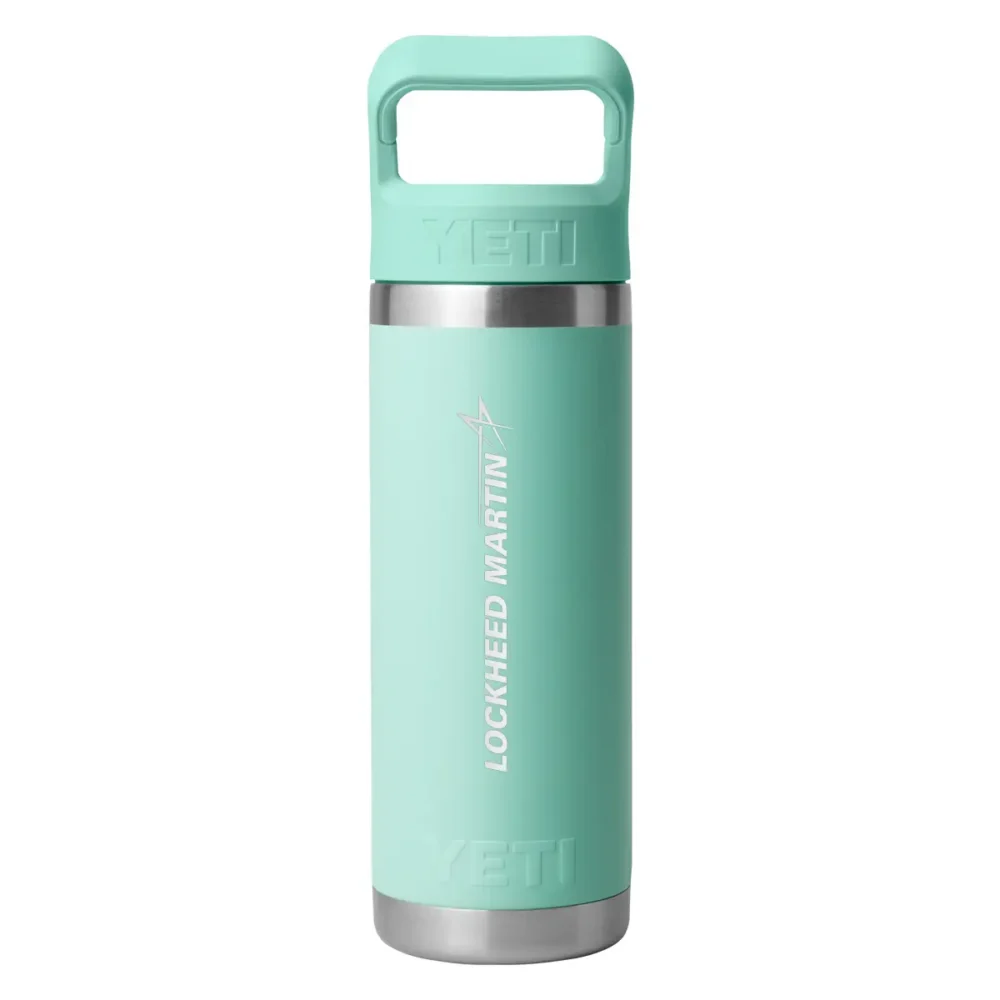 YETI® Rambler® 18 oz. Water Bottle with Color-Matched Straw Cap - Seafoam