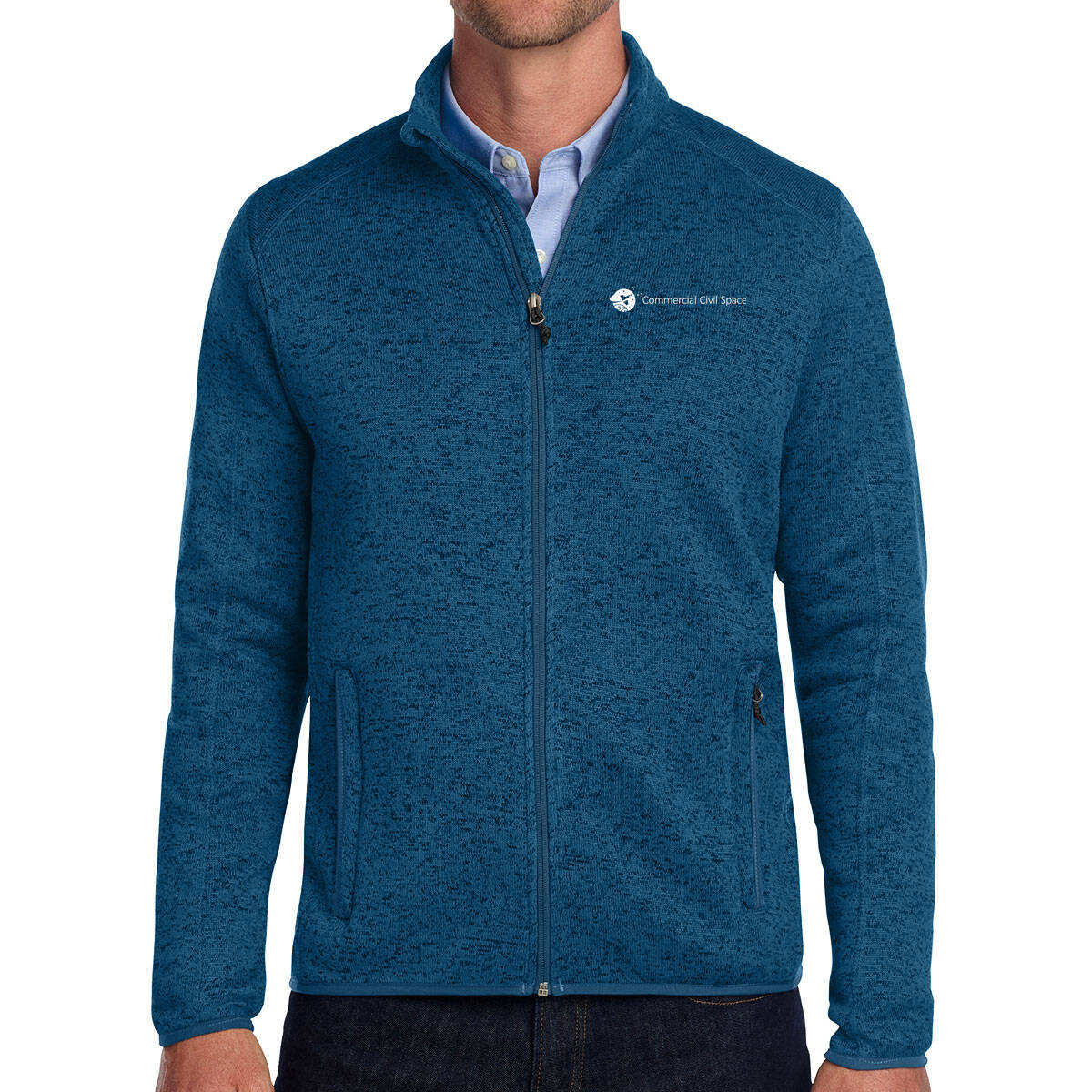Men’s Port Authority® Sweater Fleece Jacket (3 Colors Available)