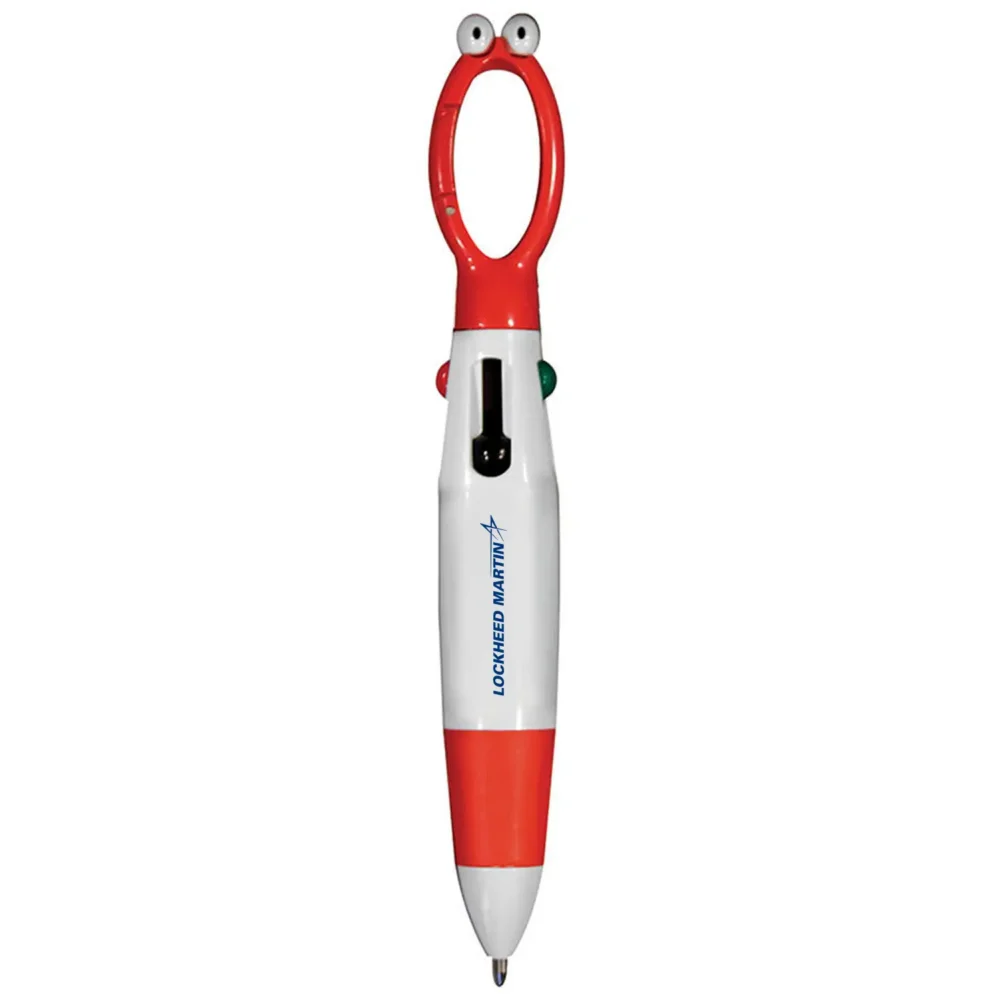 Googly-Eyed 4-Color Pen - Red